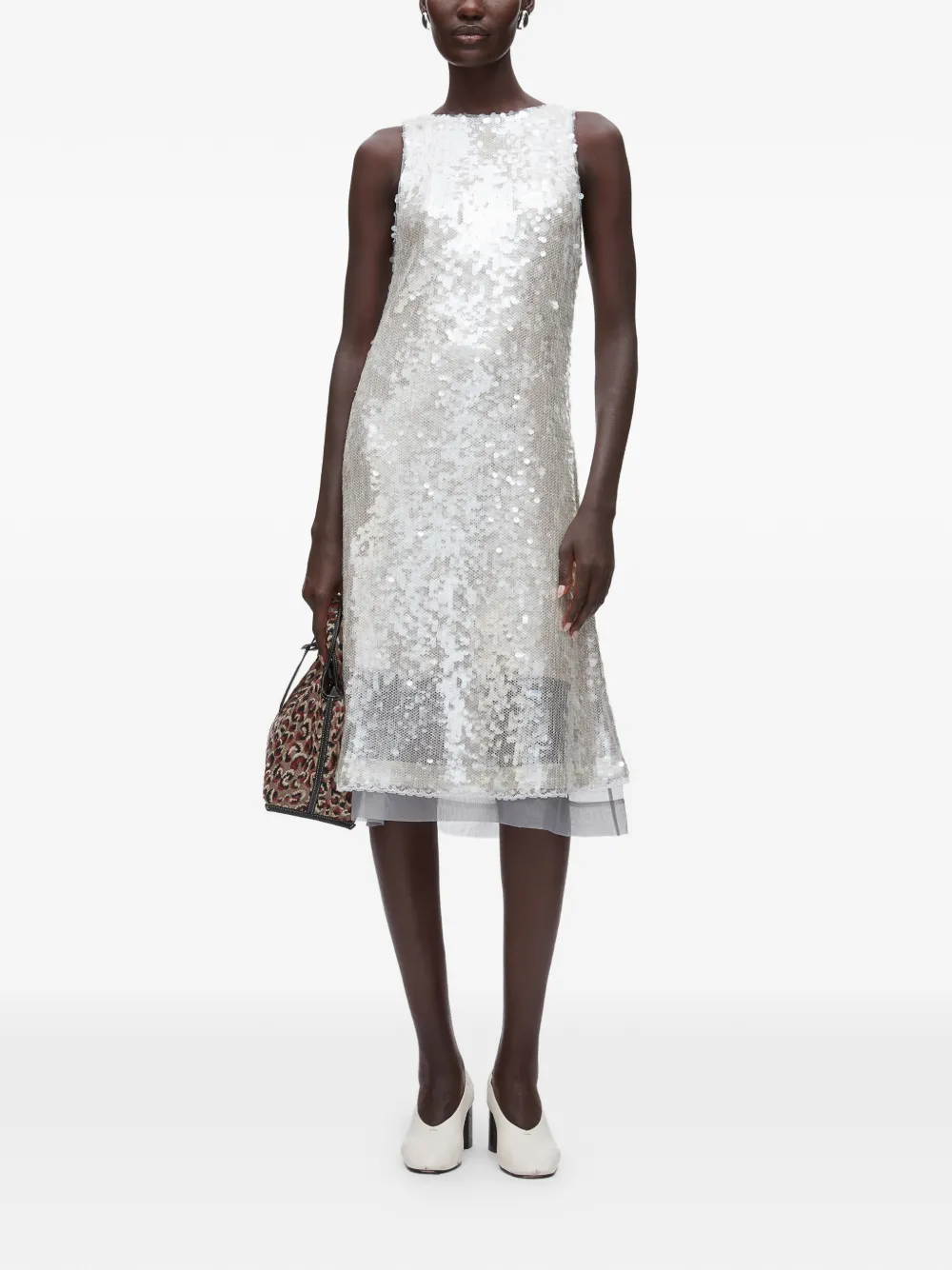 3.1 Phillip Lim Midi-jurk verfraaid met pailletten Wit