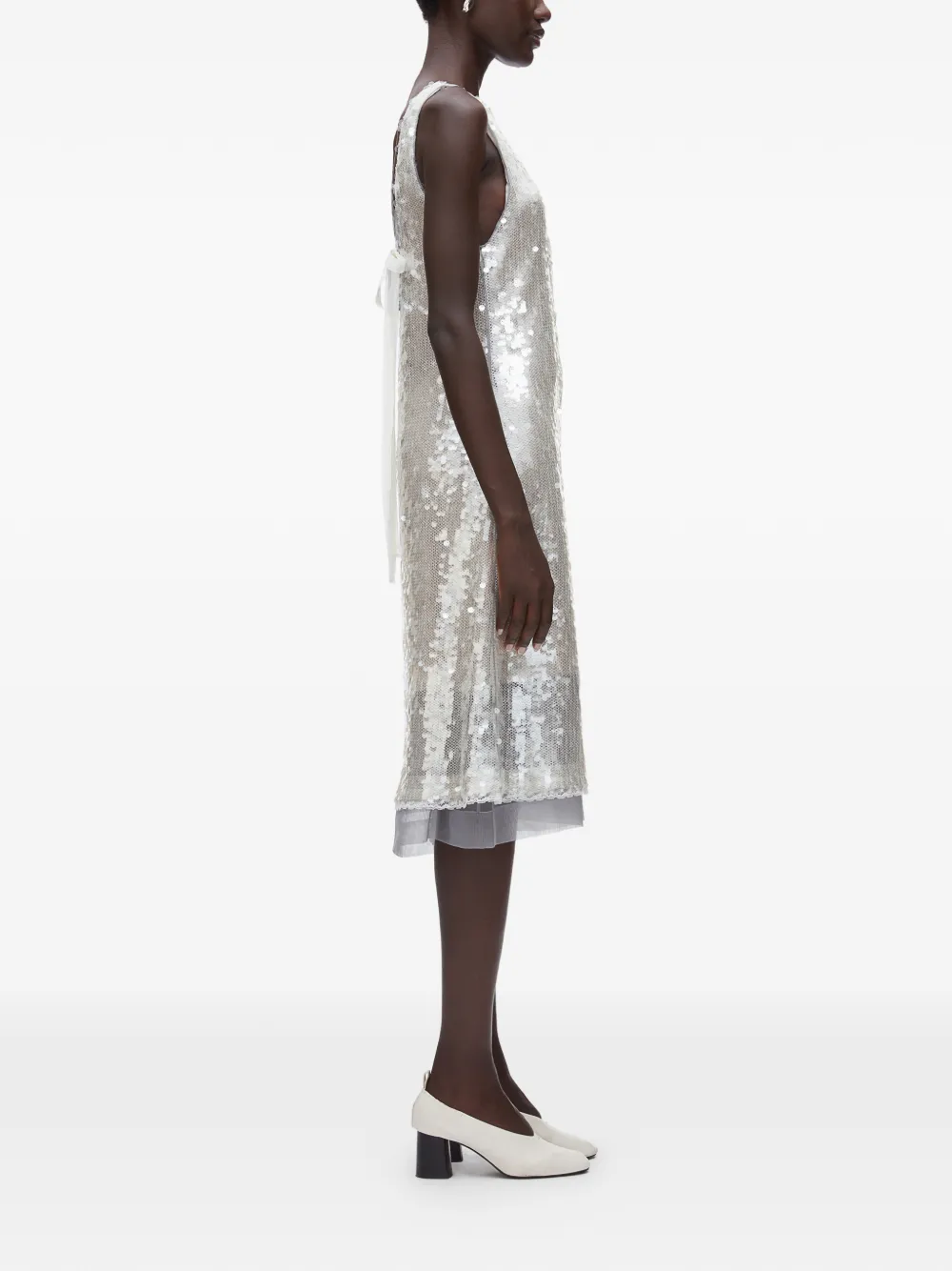 3.1 Phillip Lim Midi-jurk verfraaid met pailletten Wit
