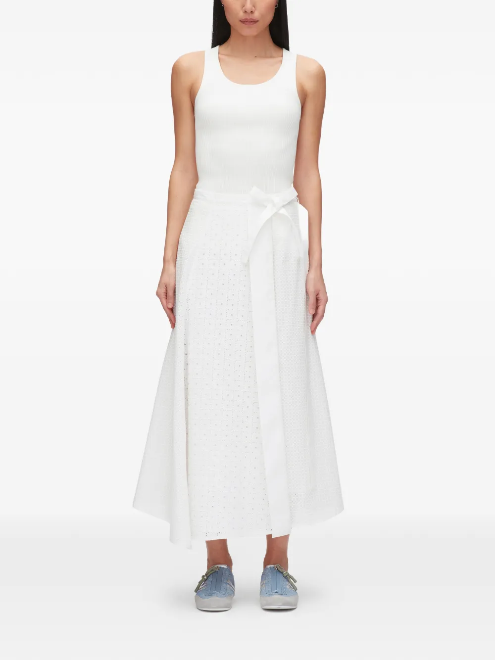  3.1 Phillip Lim Tie-detail Midi Skirt - White 