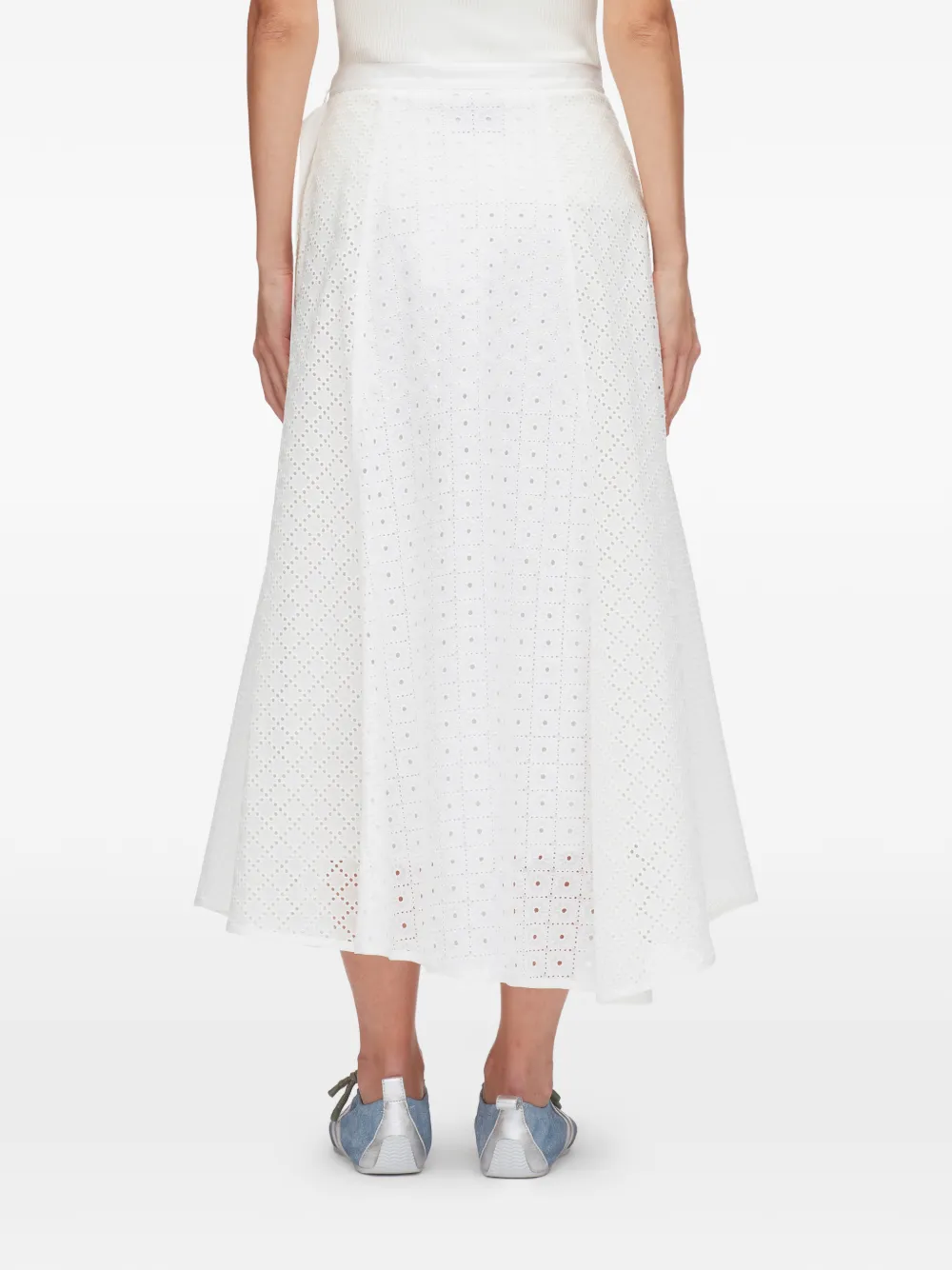 3.1 Phillip Lim Midi-rok met strikdetail Wit