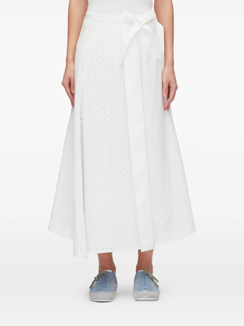  3.1 Phillip Lim Tie-detail Midi Skirt - White 