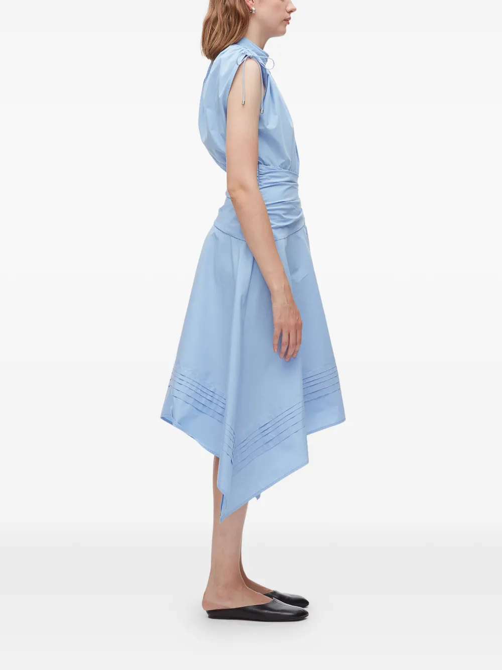 3.1 Phillip Lim Midi-jurk met gestrikt detail Blauw