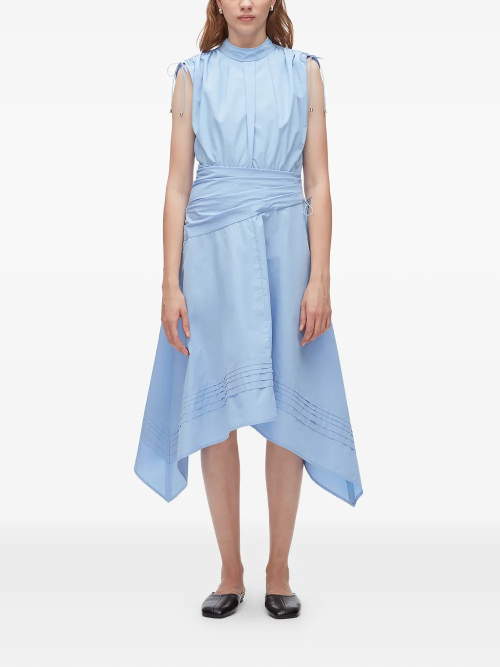 3.1 Phillip Lim Midi-jurk met gestrikt detail Blauw