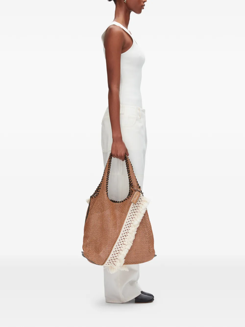 3.1 Phillip Lim Shopper met franje Bruin