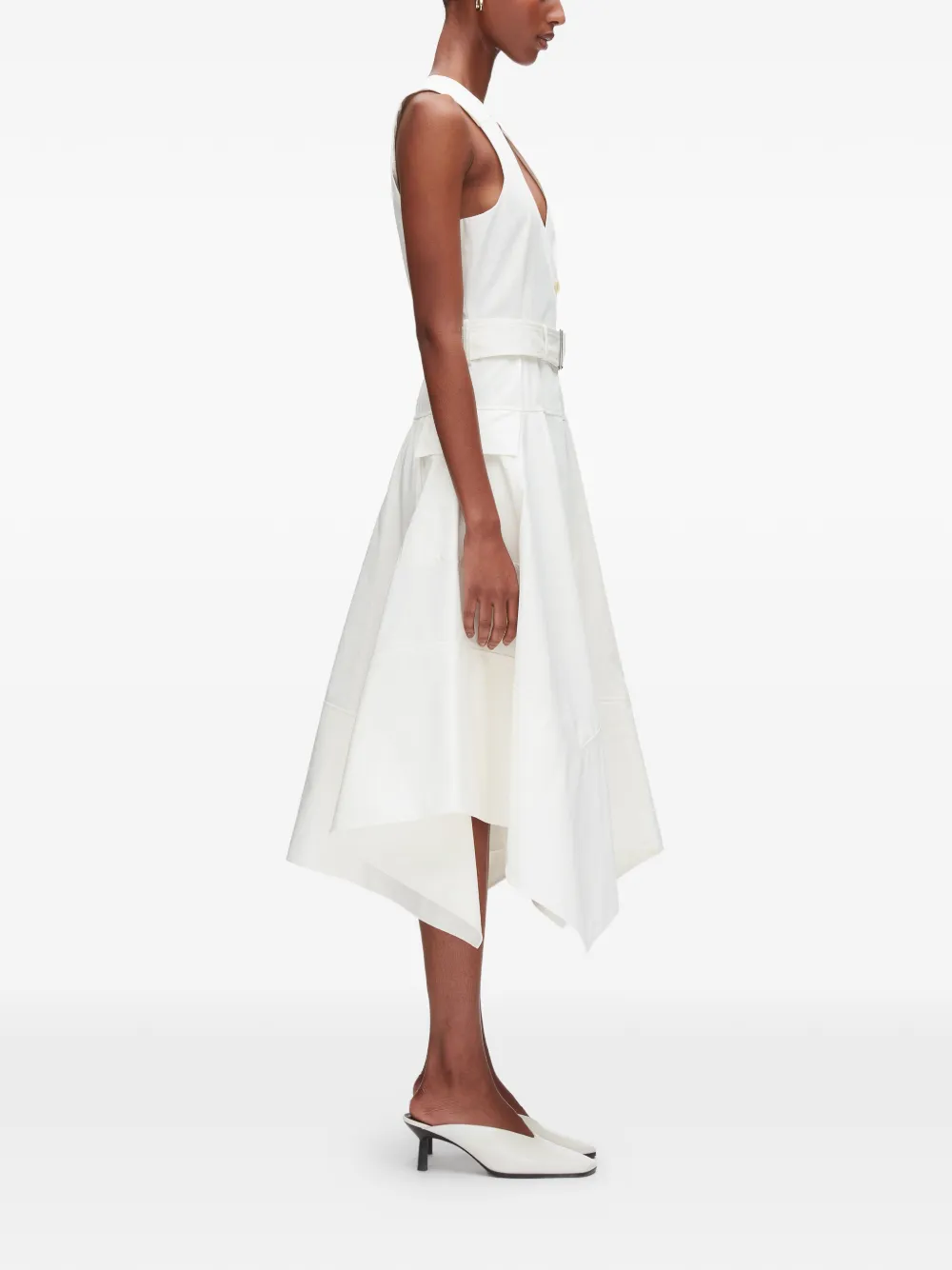 3.1 Phillip Lim Jurk met V-hals Beige