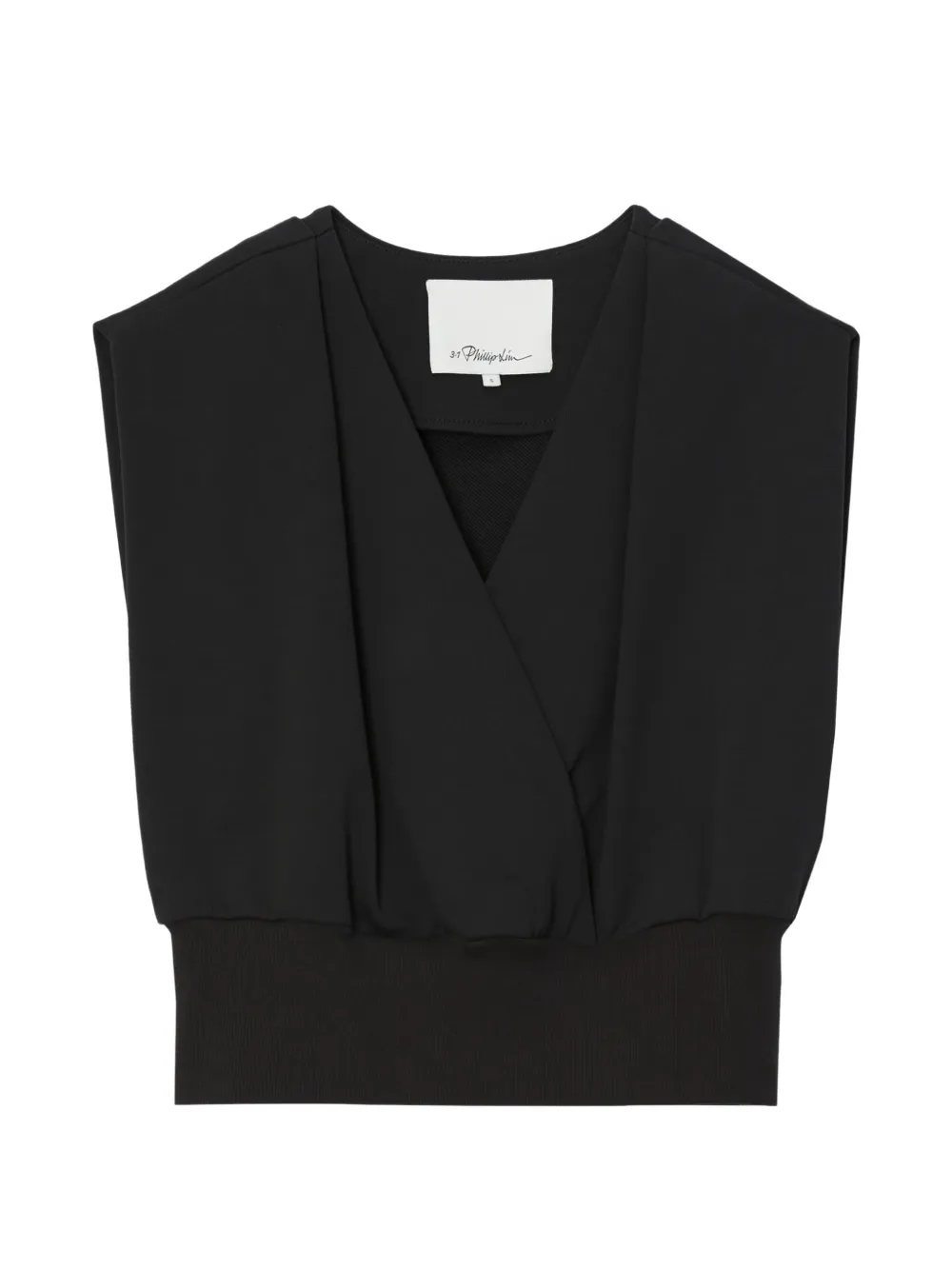 3.1 Phillip Lim V-neck shoulder-pad top - Grigio