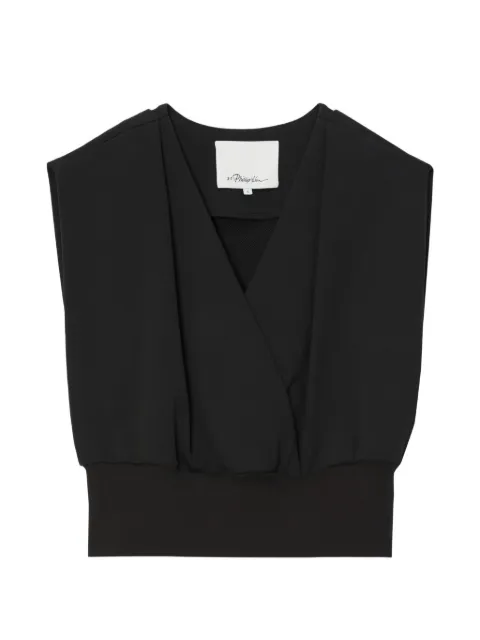 3.1 Phillip Lim top con hombreras y cuello en V
