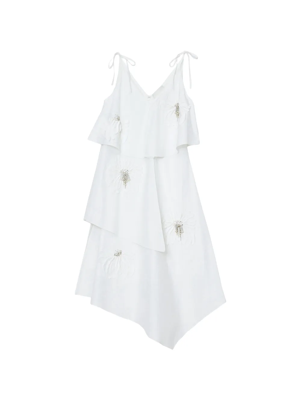 3.1 Phillip Lim appliqué layered midi dress - Bianco