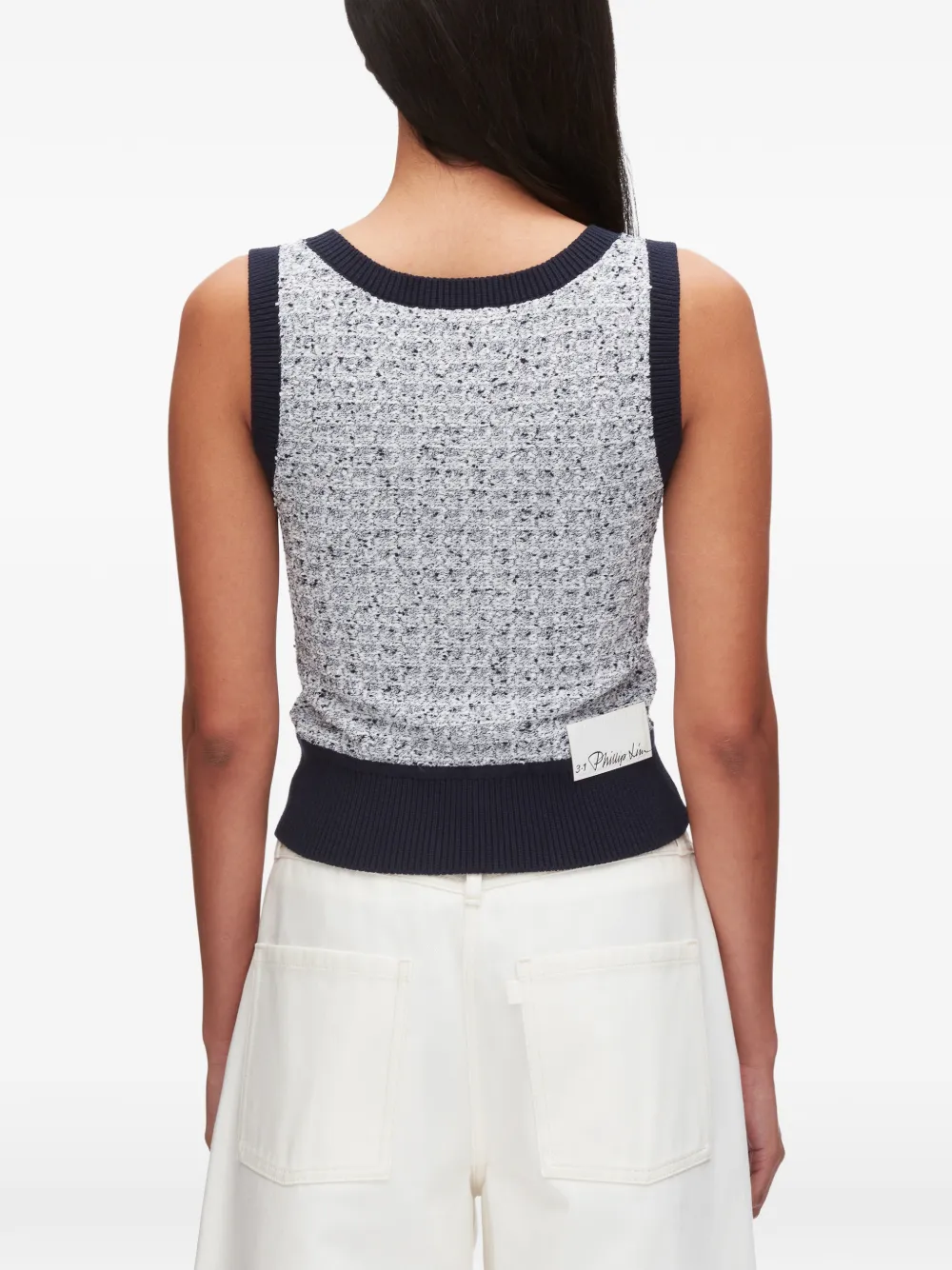 3.1 Phillip Lim Top met geribbelde afwerking Grijs