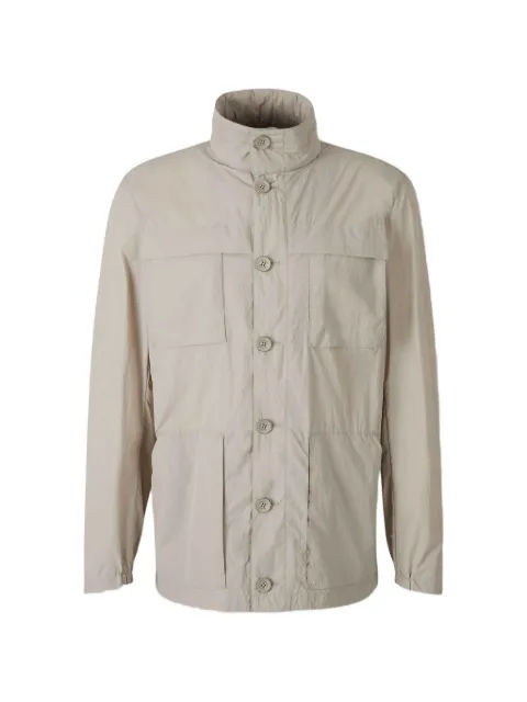 Herno detachable hood long down jacket