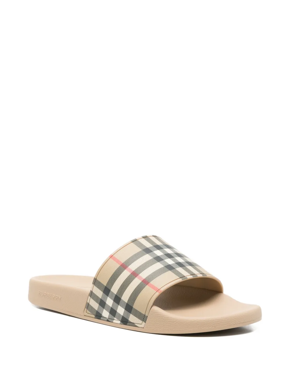 Burberry Geruite slippers Beige