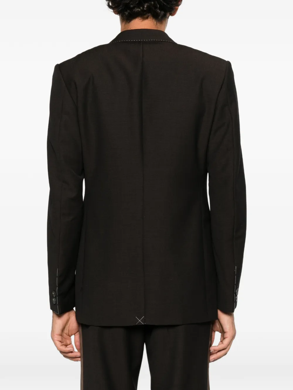 Wales Bonner Alto Crespo wool satin blazer Zwart