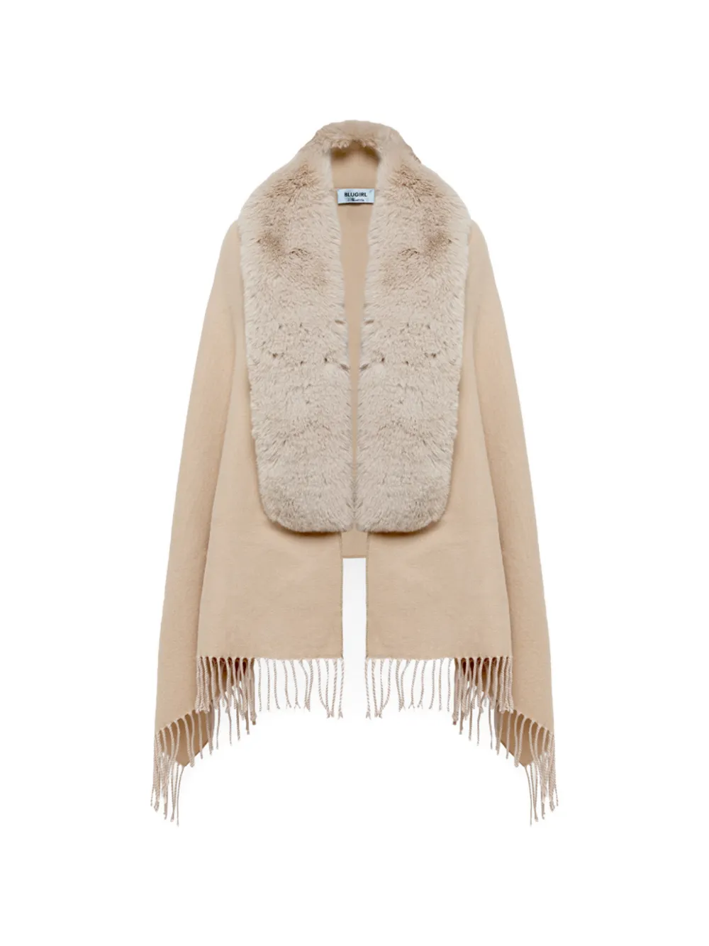 Blugirl faux-fur fringed scarf - Toni neutri