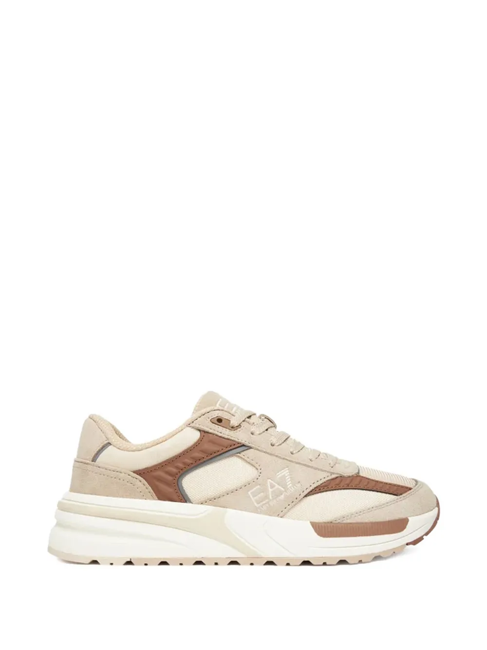 Ea7 Emporio Armani Sneakers met vlakken Beige