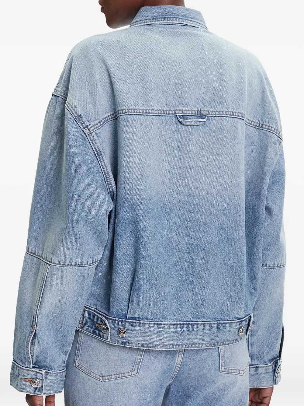 Calvin Klein Buttoned Light Denim Jacket - Blue 