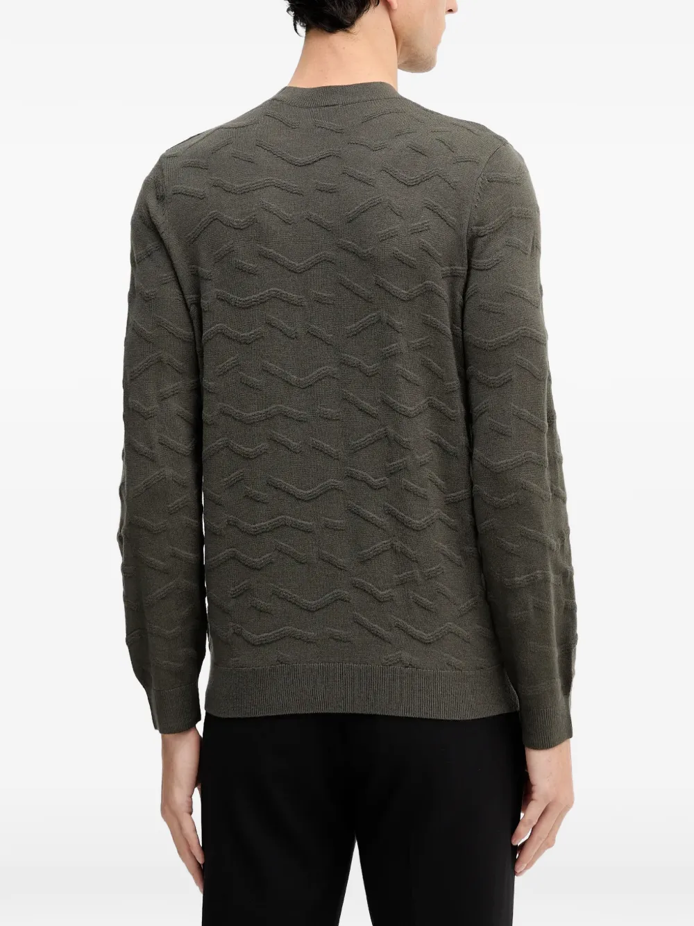  Armani Exchange Patterned Crew-neck Sweater - Brown 