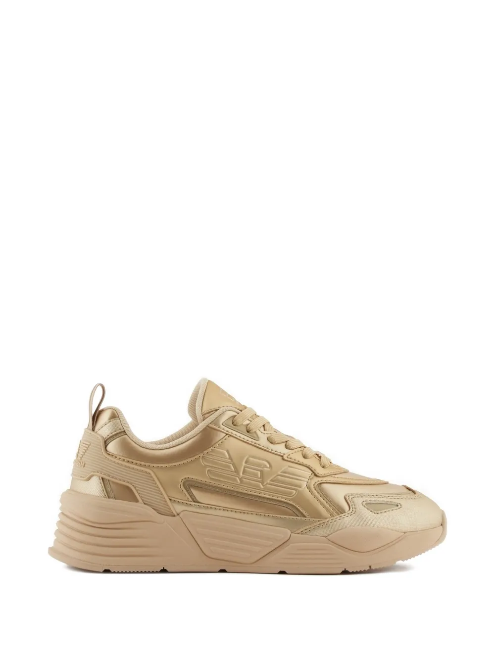 Ea7 Emporio Armani Sneakers met logo Beige
