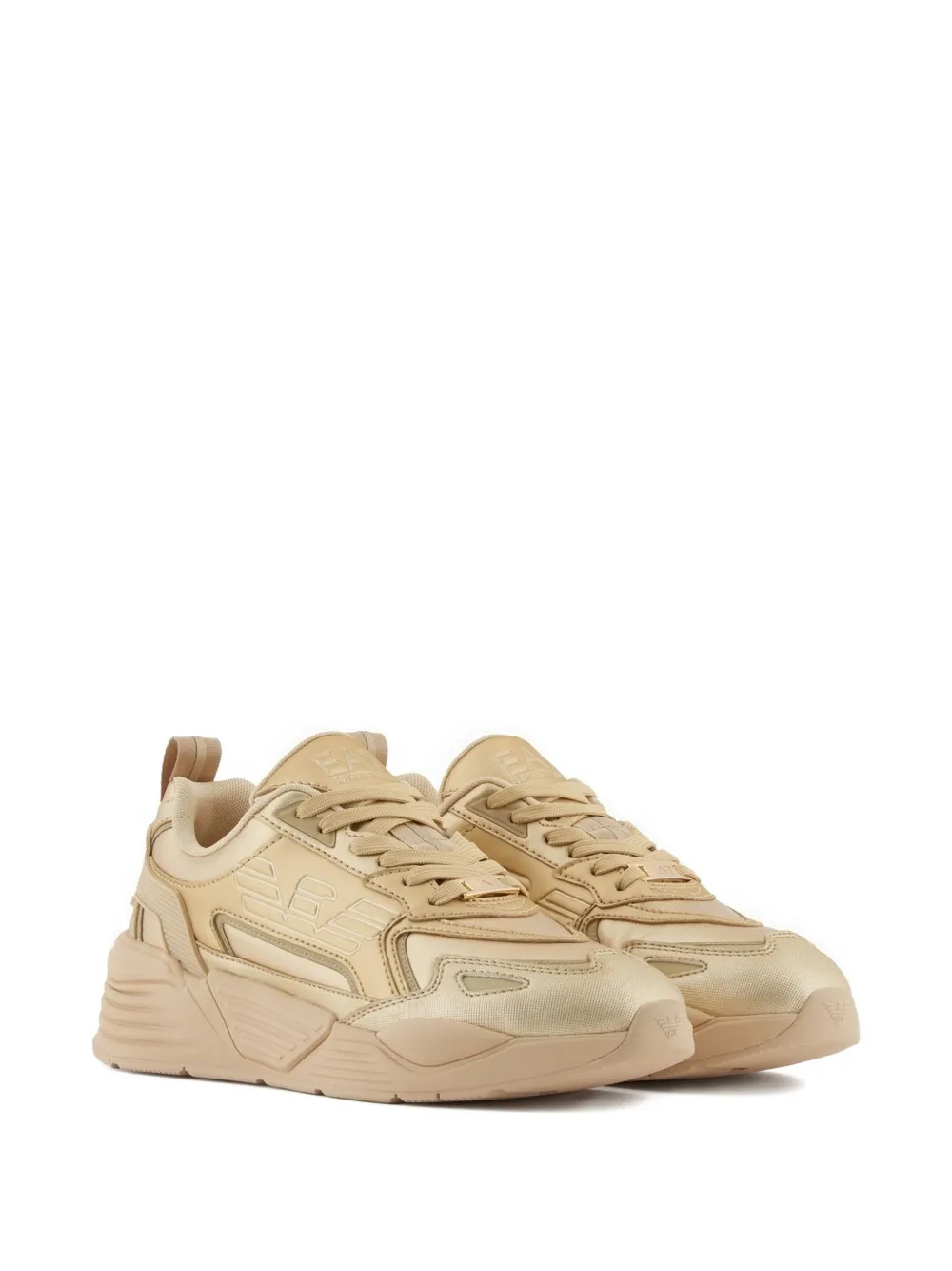 Ea7 Emporio Armani Sneakers met logo Beige