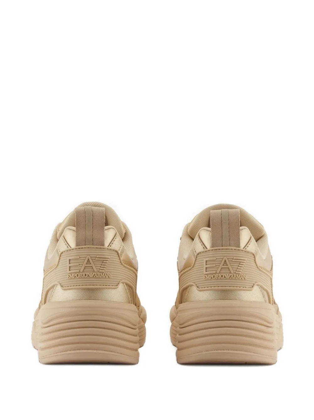 Ea7 Emporio Armani Sneakers met logo Beige