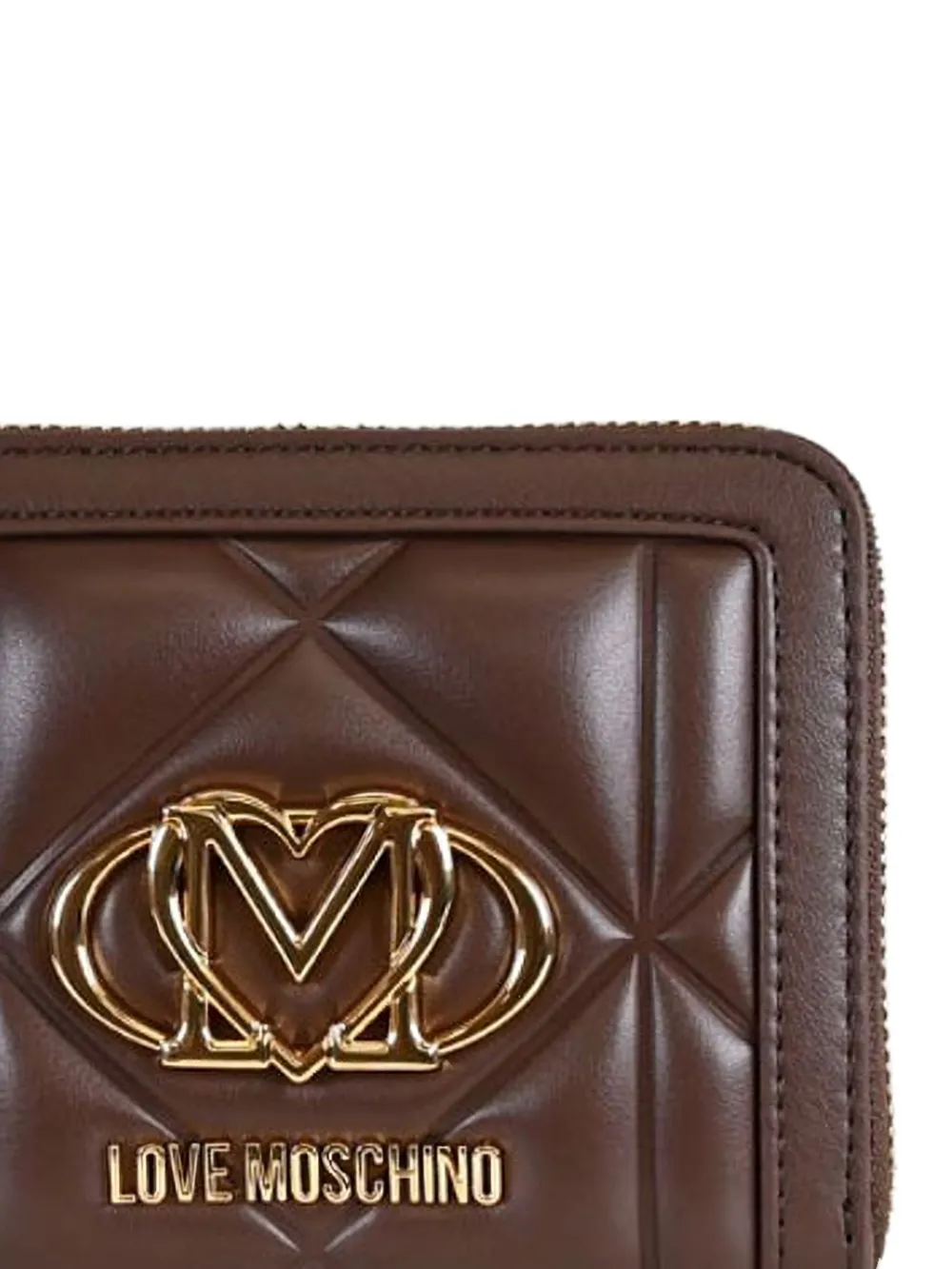  Love Moschino Logo-plaque Wallet - Brown 