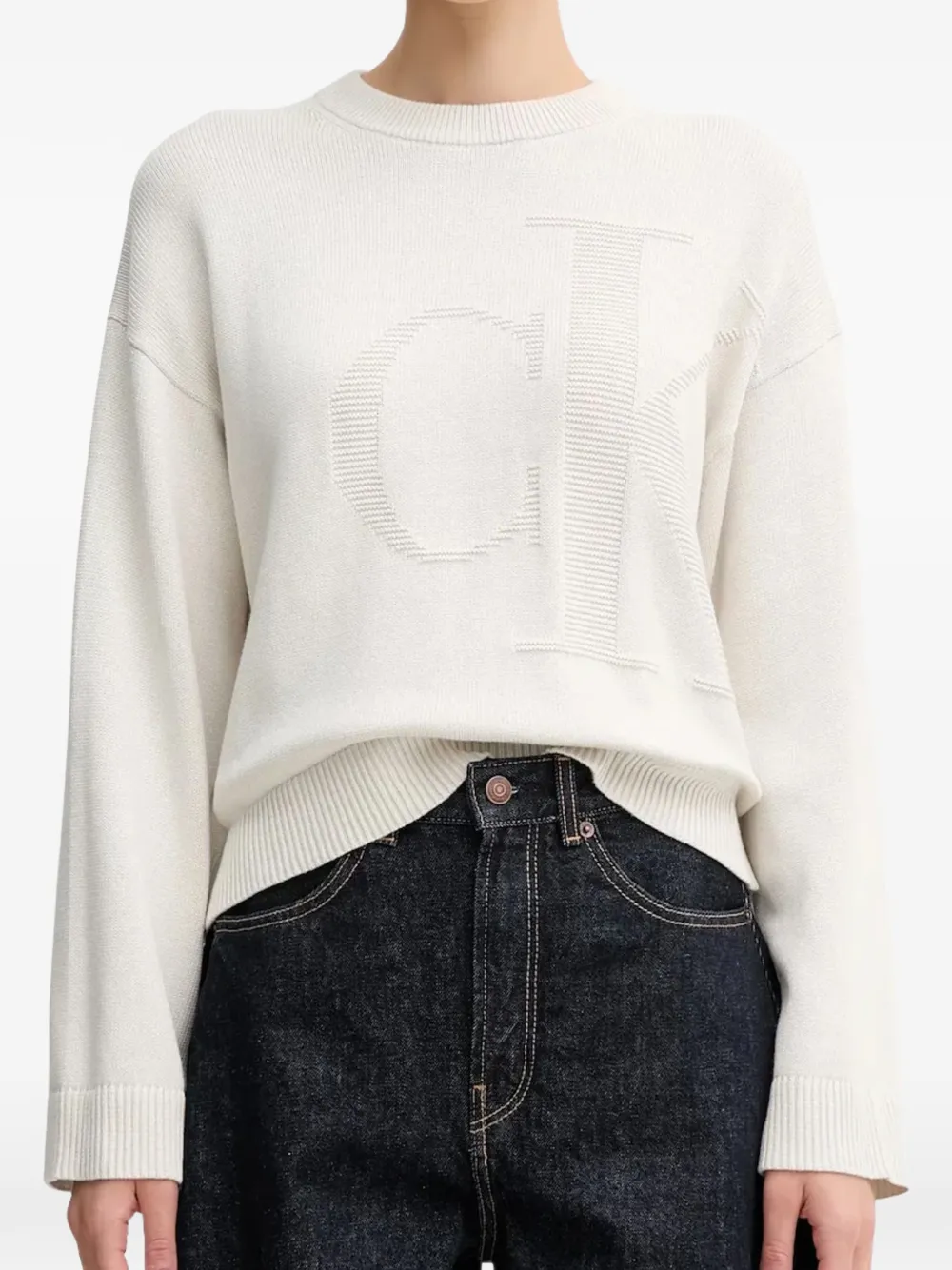 Calvin Klein logo sweater - Nude