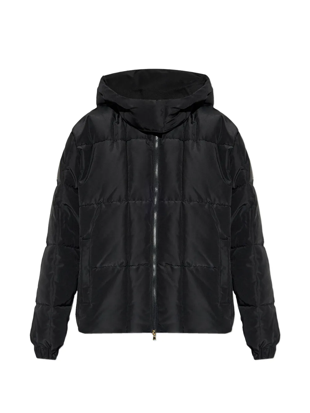 Ea7 Hooded Padded Coat In Black