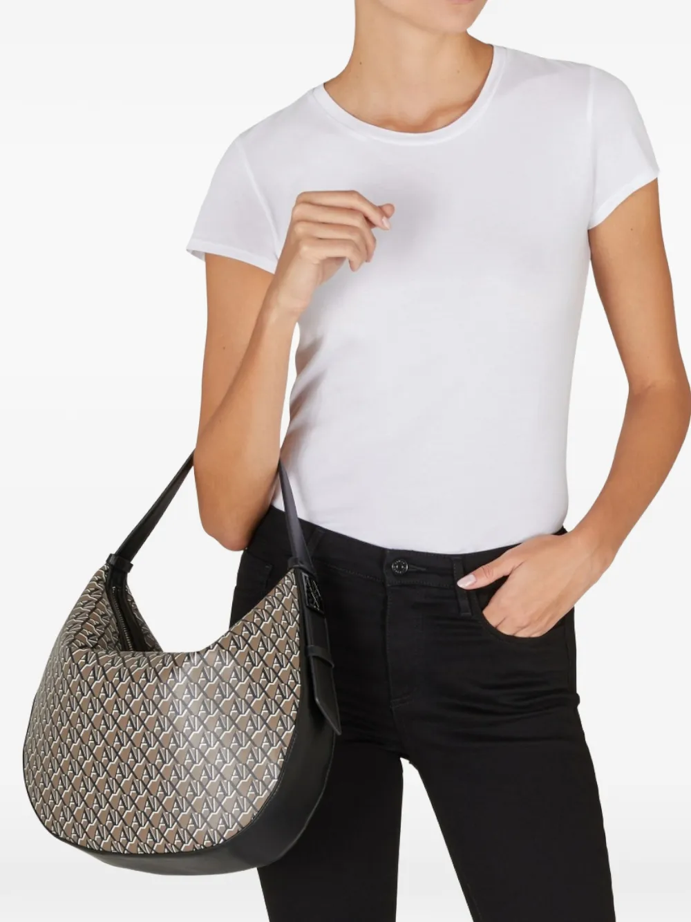  Armani Exchange Logo Tote Bag - Neutrals 