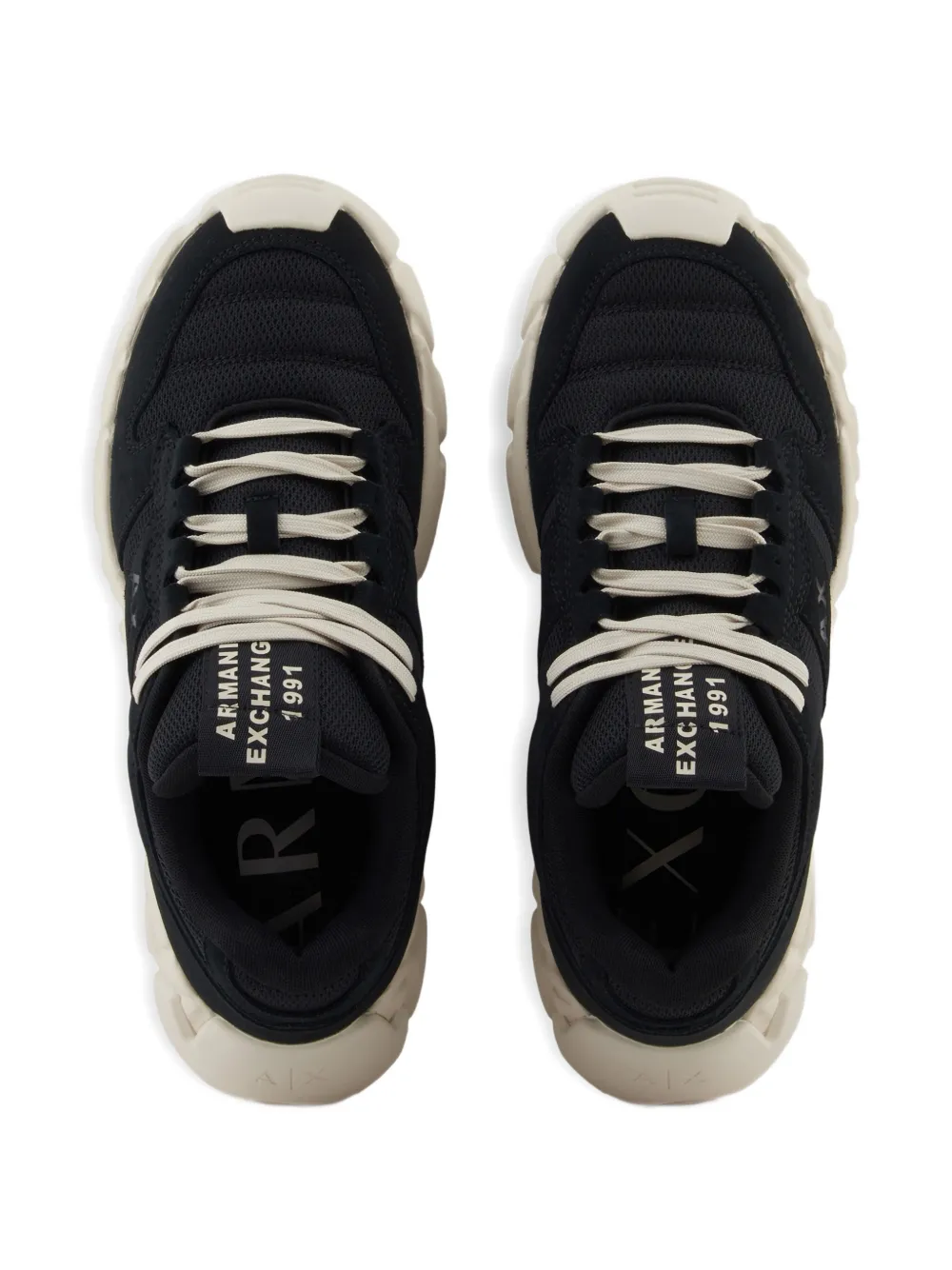 Armani Exchange Sneakers met logoprint Zwart