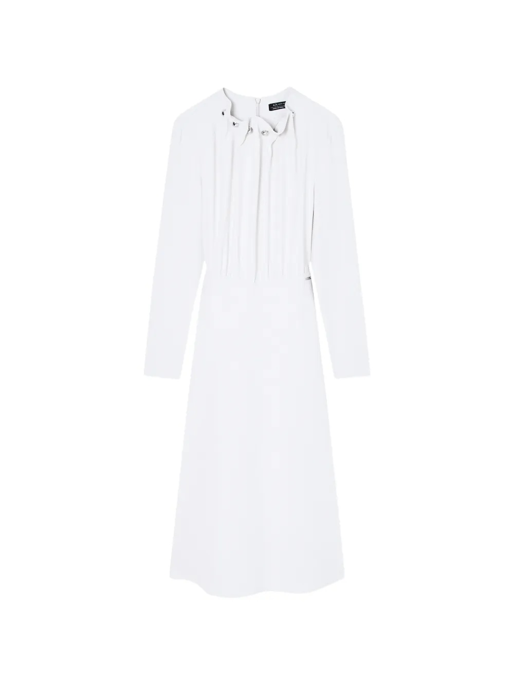 Armani Exchange button detail midi dress - Bianco