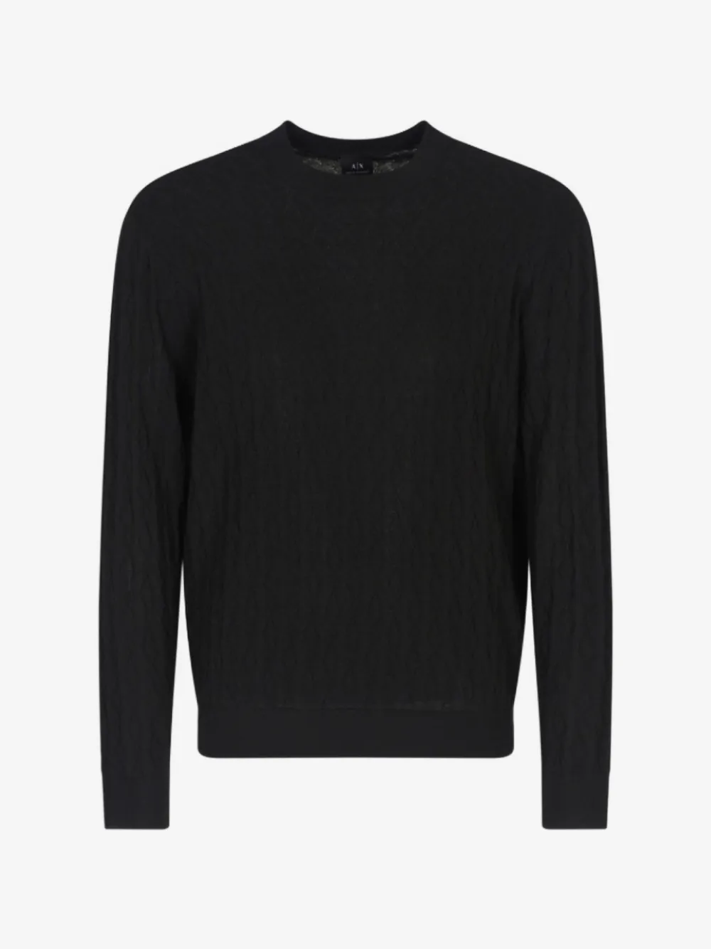 Armani Exchange diamond-patterned sweater | Black | Image 1