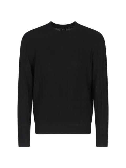 Armani Exchange diamond-patterned sweater