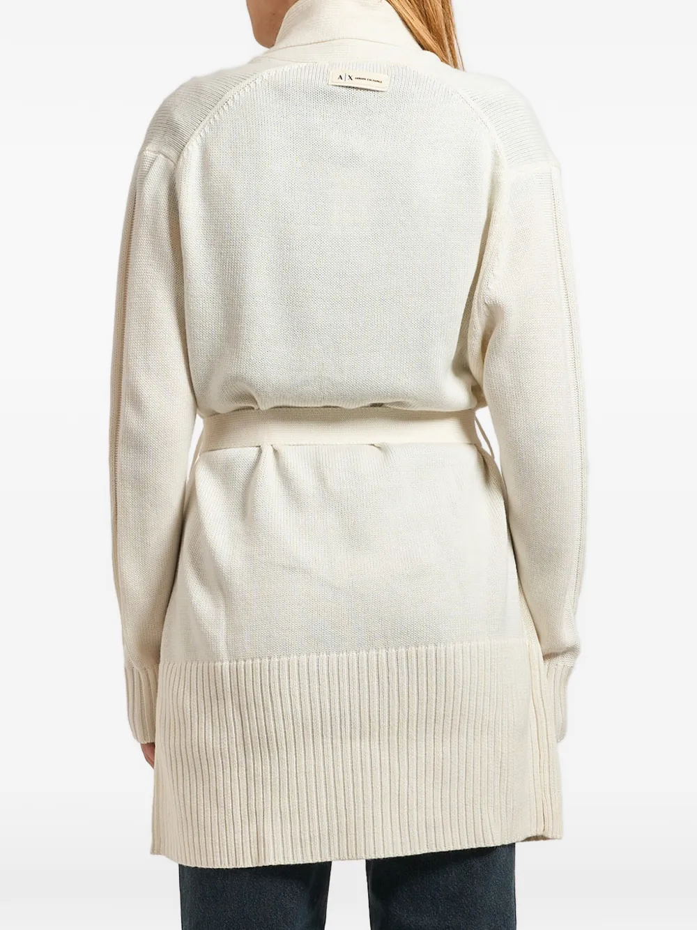  Armani Exchange Belted Cardigan - Neutrals 