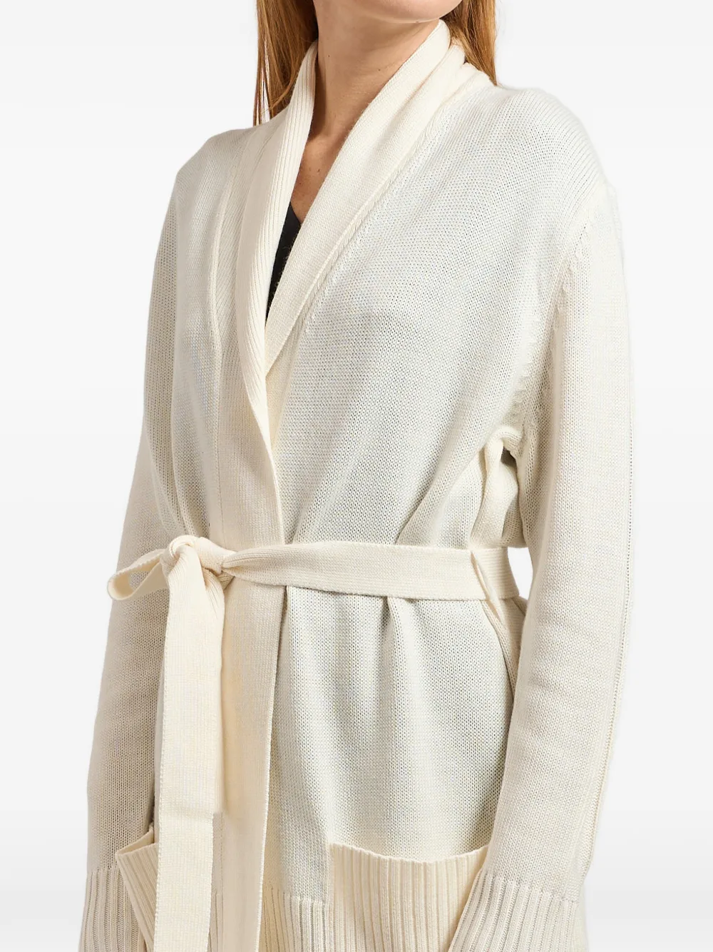  Armani Exchange Belted Cardigan - Neutrals 