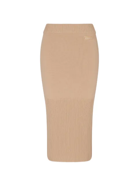 Armani Exchange falda midi tejida de canalé