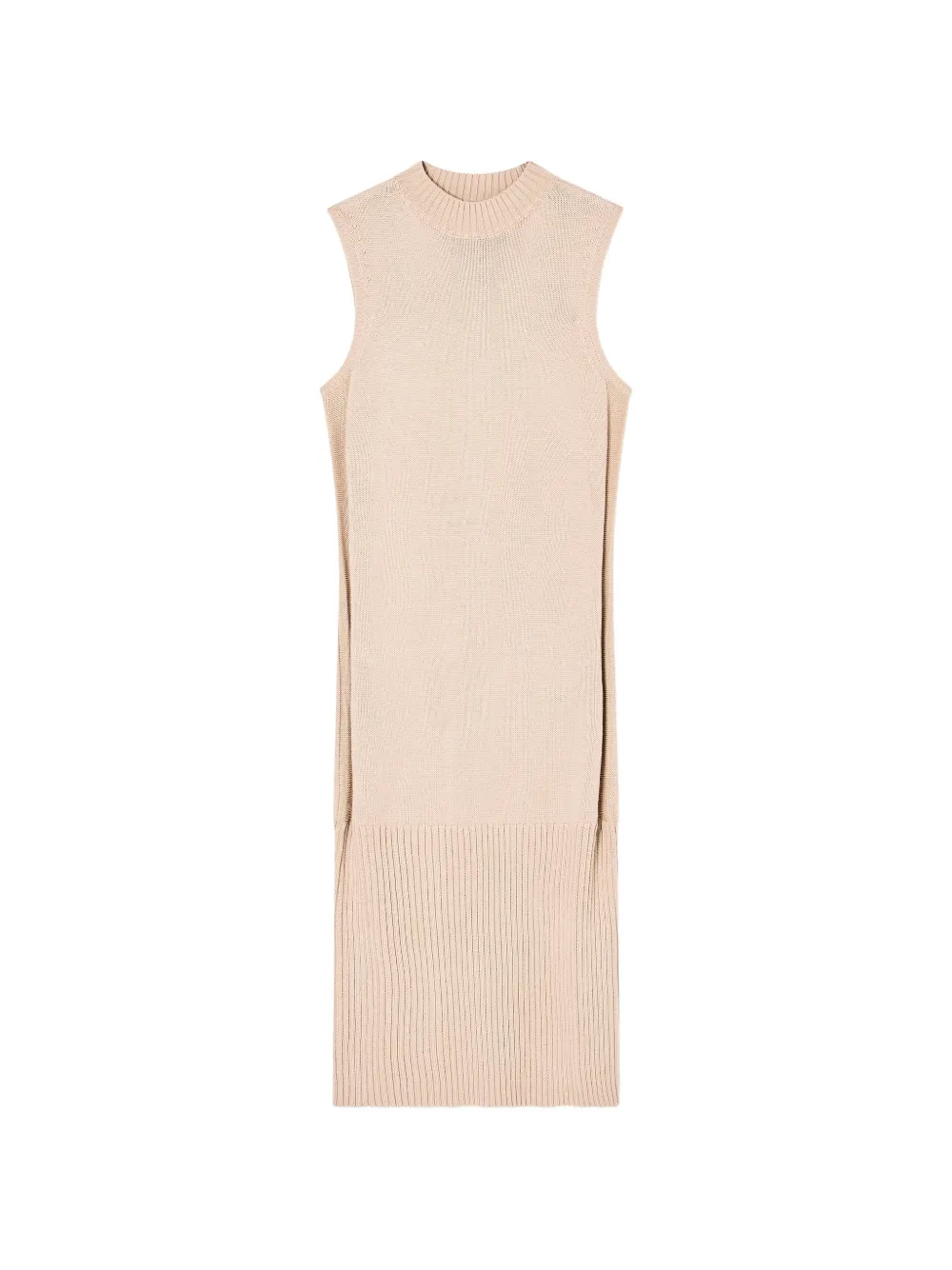 Armani Exchange ribbed sleeveless midi dress - Toni neutri