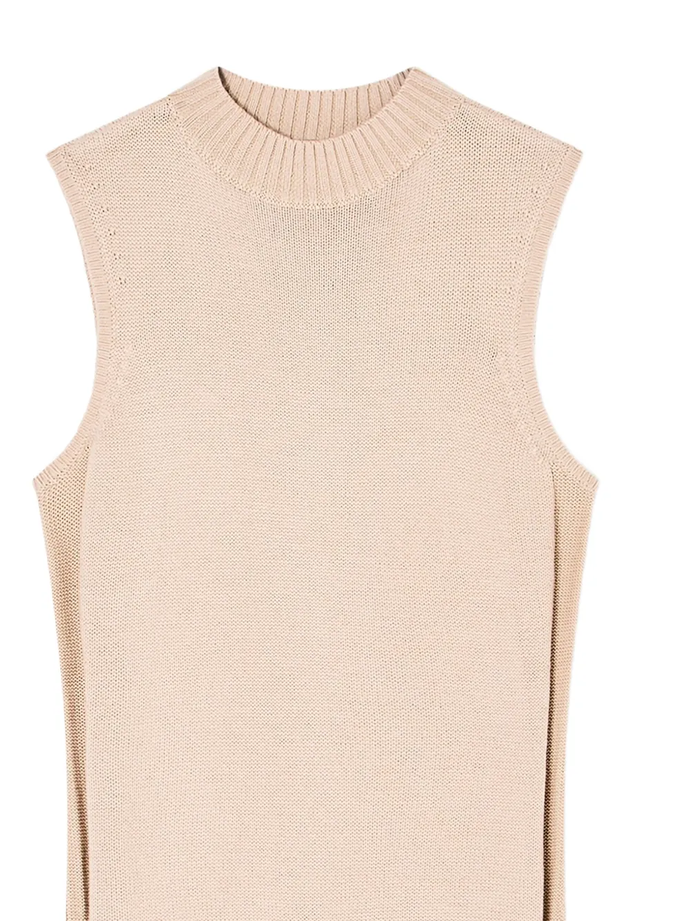  Armani Exchange Ribbed Sleeveless Midi Dress - Neutrals 