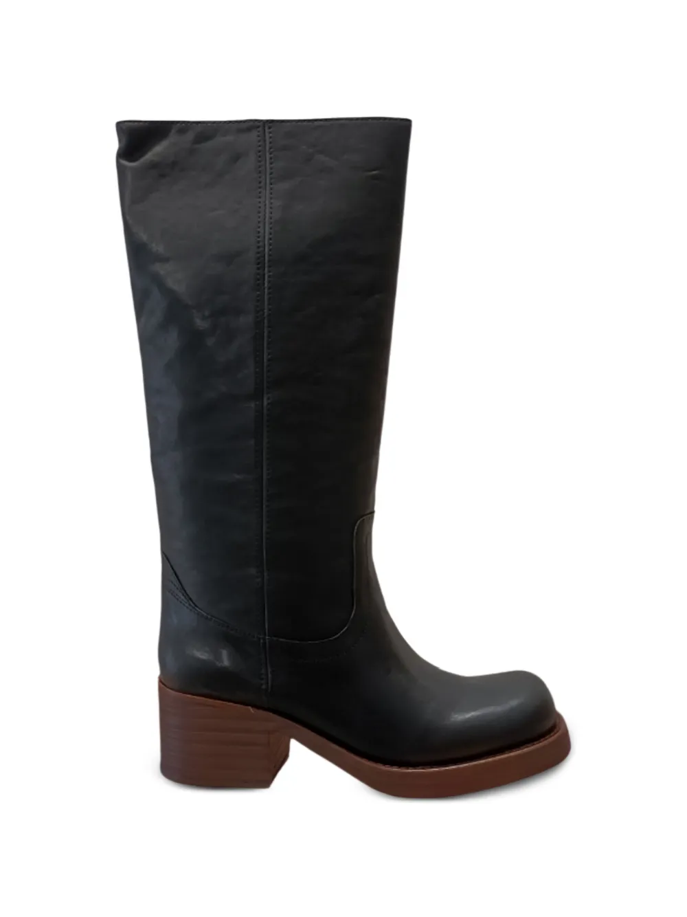 Jeffrey Campbell Reflect seam block heel boots Zwart