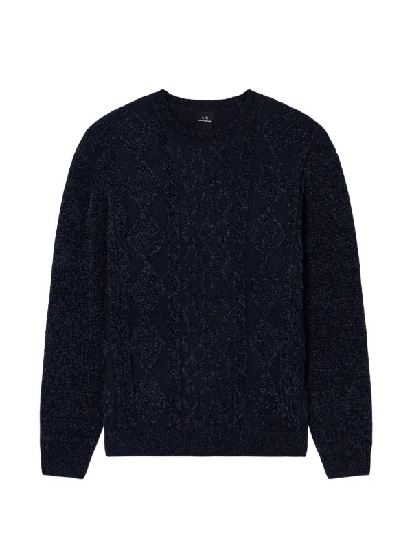 Armani Exchange ケーブルニット セーター | ブルー | FARFETCH JP