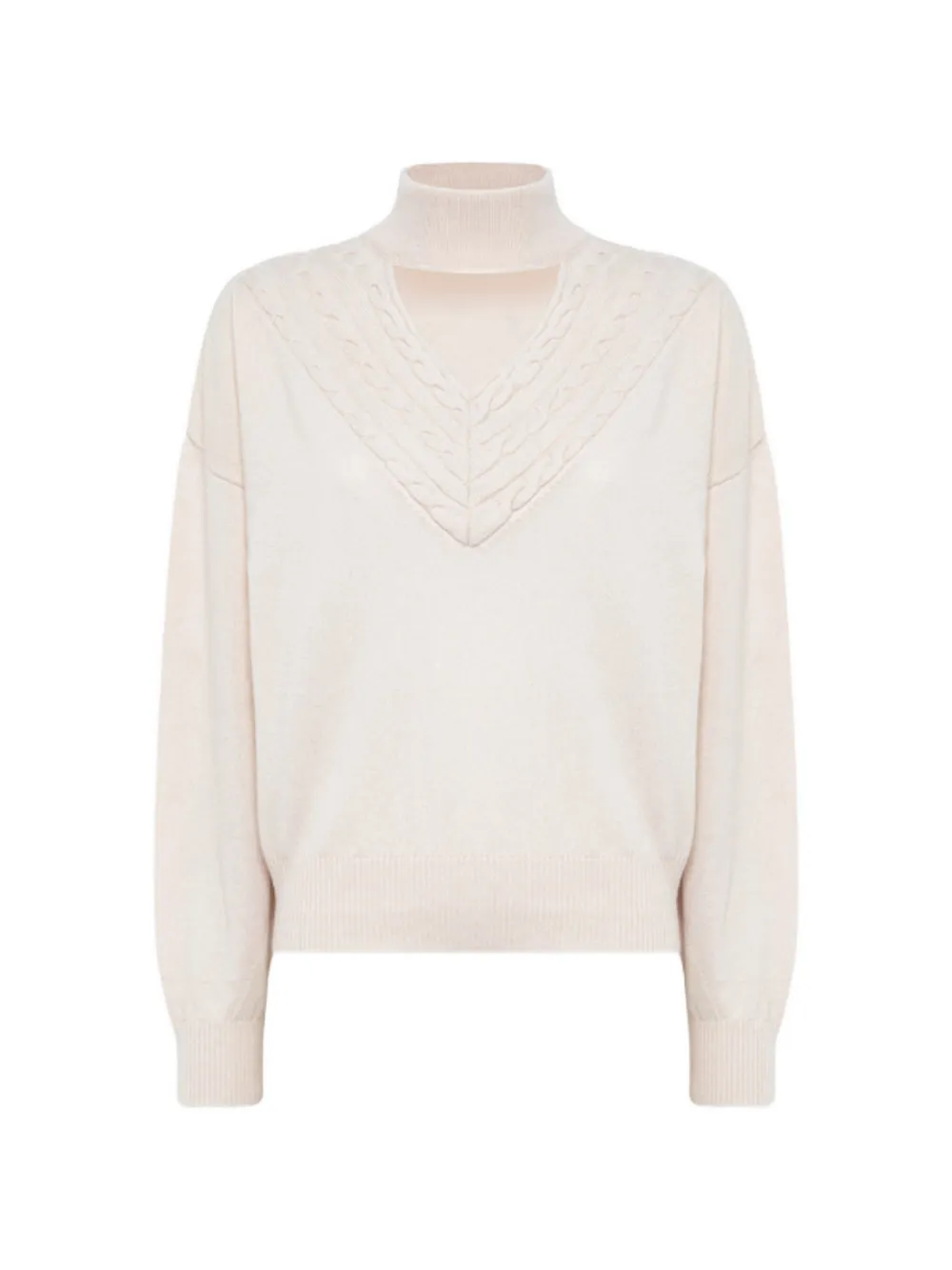 Blugirl cable-knit high-neck sweater - Toni neutri