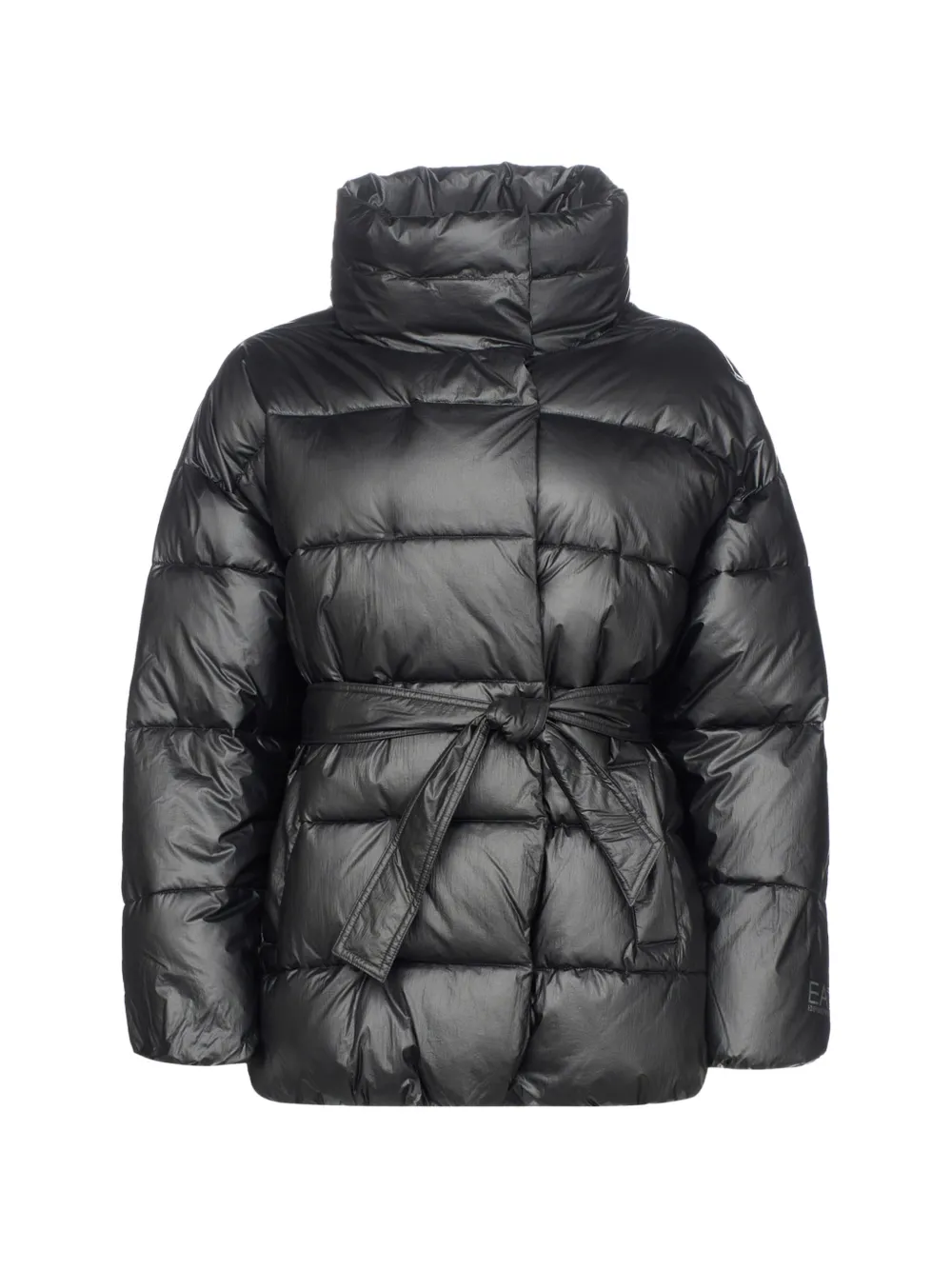 Ea7 Emporio Armani high-neck belted jacket - Grigio