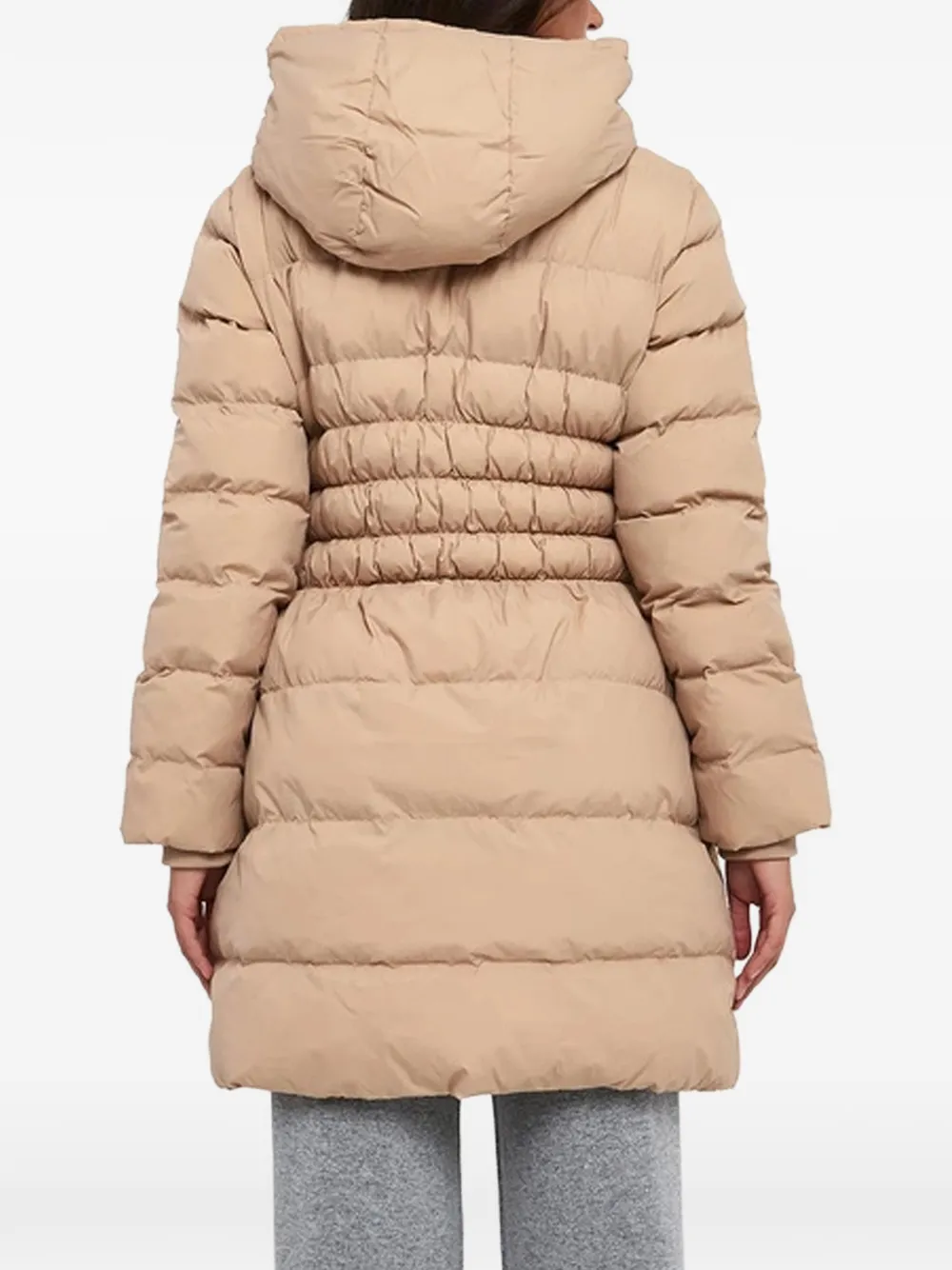  Armani Exchange Hooded Buttoned Coat - Neutrals 