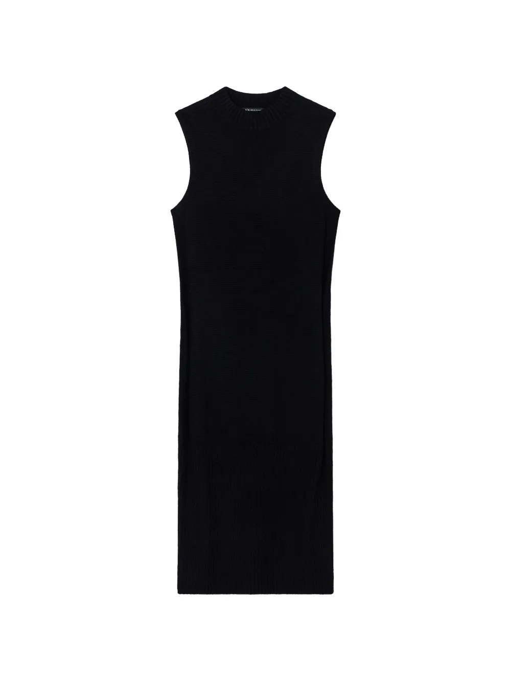 Armani Exchange ribbed sleeveless midi dress - Nero