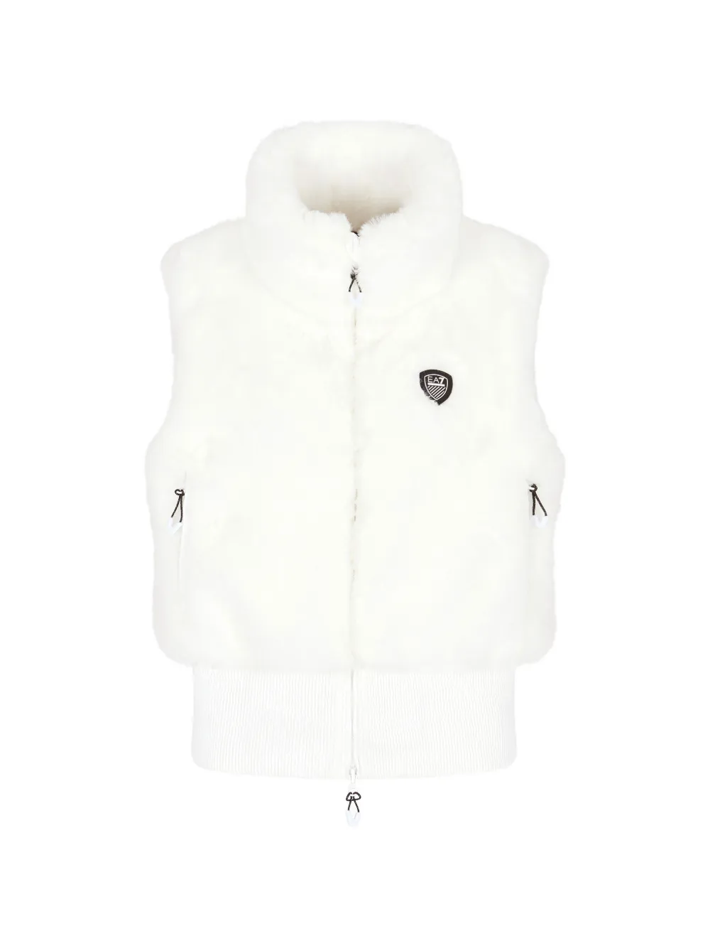 Ea7 Emporio Armani logo-detail gilet coat - Bianco