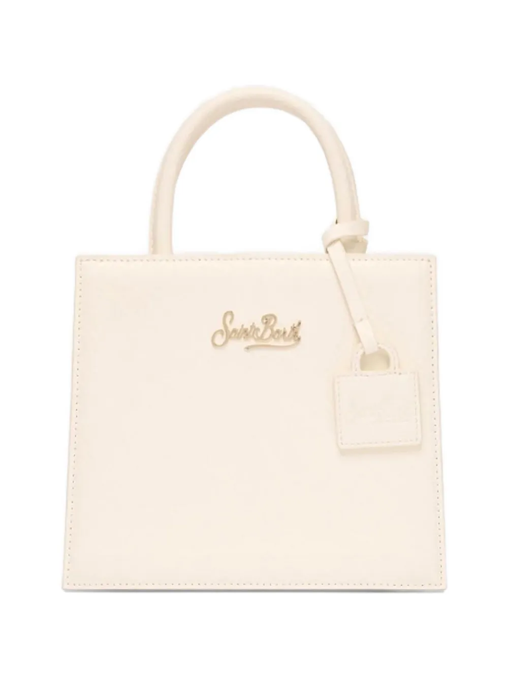 MC2 Saint Barth top-handle charm leather tote bag - Toni neutri