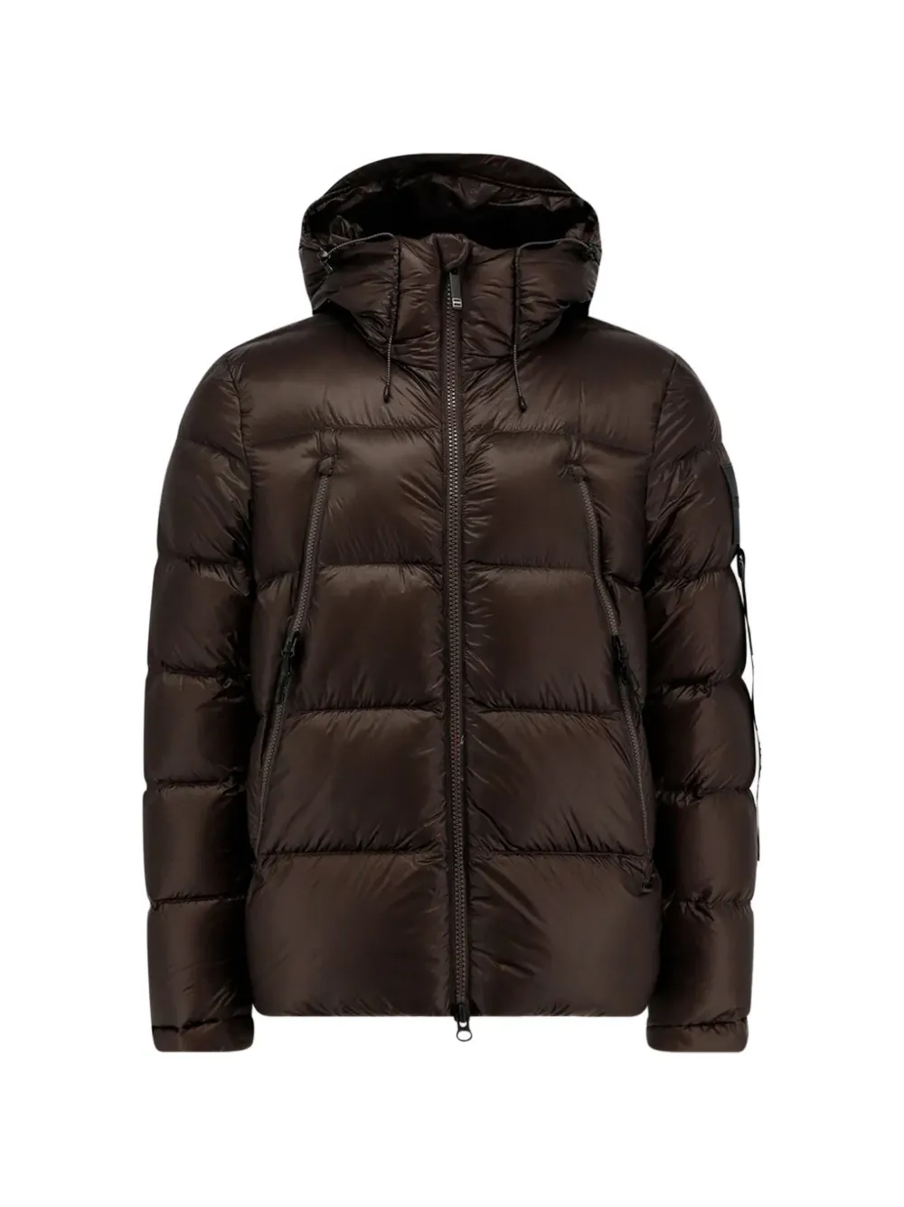 OUTHERE zip-up hooded padded jacket - Marrone
