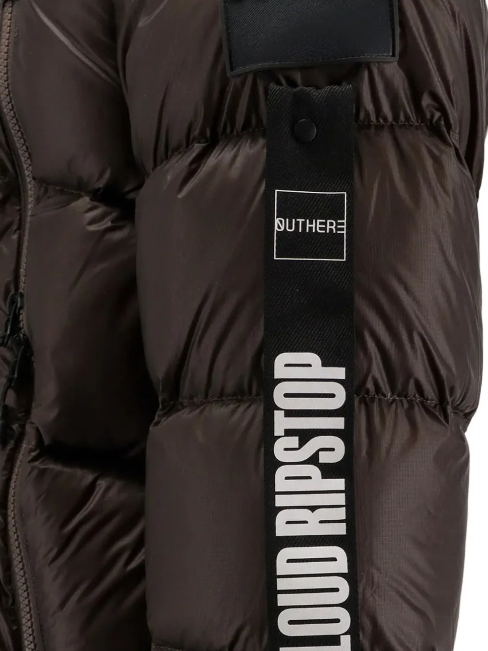  Outhere Zip-up Hooded Padded Jacket - Brown 