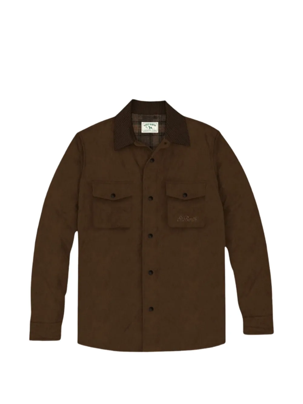 MC2 Saint Barth corduroy-collar shirt - Marrone