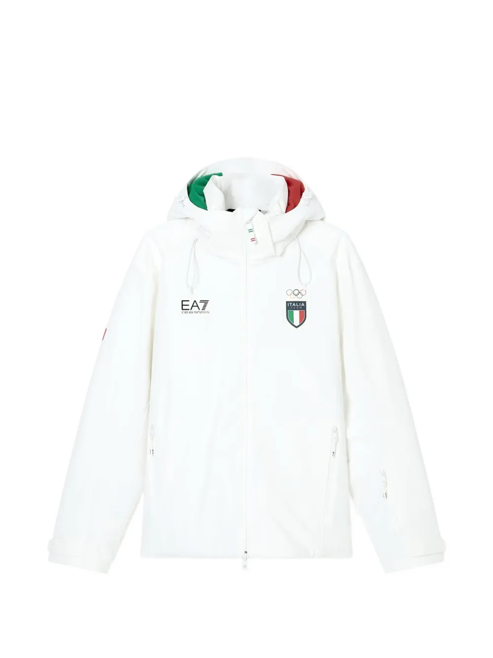 Ea7 Emporio Armani hooded zip jacket - Bianco