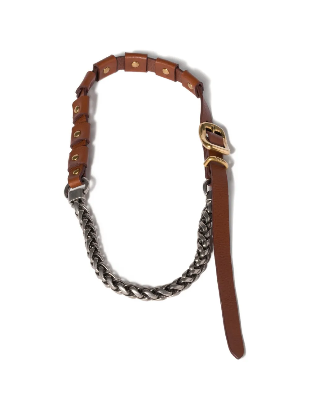 buckled leather necklace