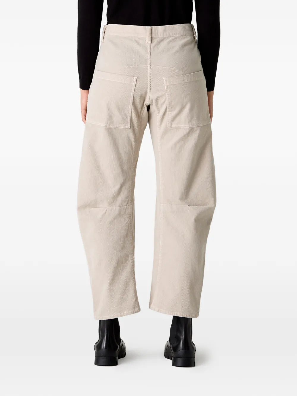  Nili Lotan Shon Patch-pocket Corduroy Trousers - Neutrals 